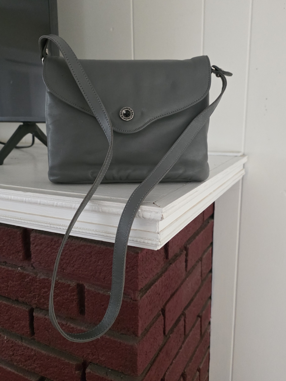 Etienne Aigner Vintage Gray Leather Shoylder Bag